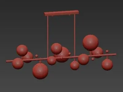 Untitled chandelier with balls hanging from it 3D model