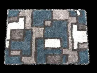 Printed Carpet  Low-poly 3D model