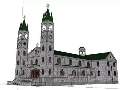 Architecture-Religion-God-Culture-Temple-076 church 3D model
