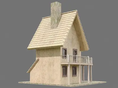 Wood Game Hause 3D model