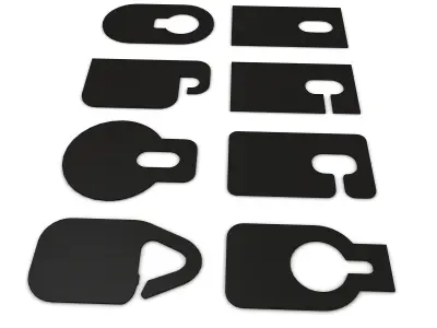 Door Cardboard Handle Hanger 3D model