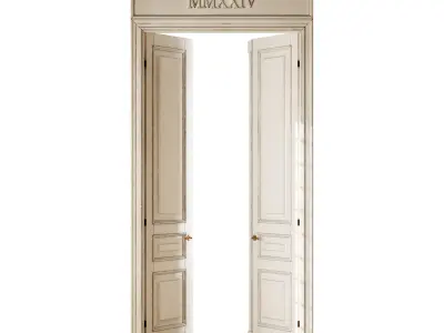Old classic door 007 3D model