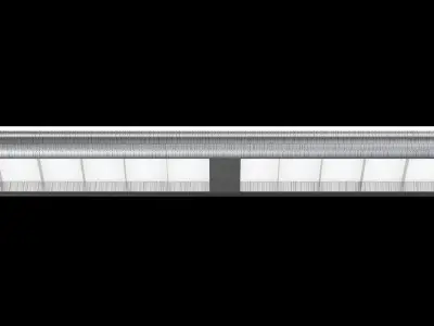 Ceiling hung fluorescent light architectural office light fixtur 3D model