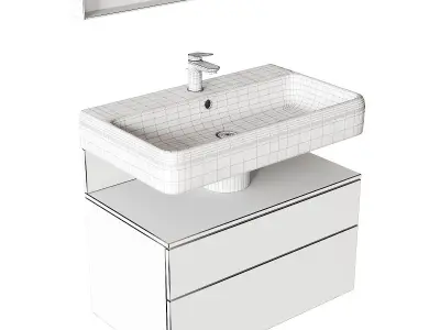 Duravit Qatego Vanity Unit Set 1 3D model