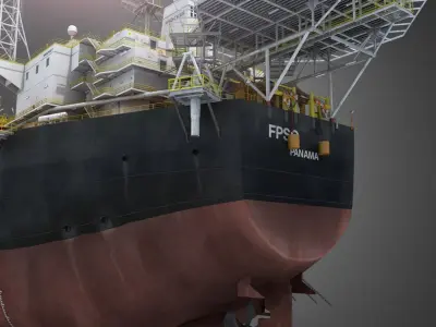  FPSO - High-Detail Floating Production Storage and Offloading Vessel 3D Model for Simulation - Anima 