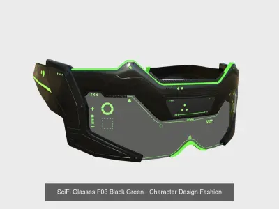 10 SciFi Glasses F Collection - Character Design Fashion 3D Model Pack
