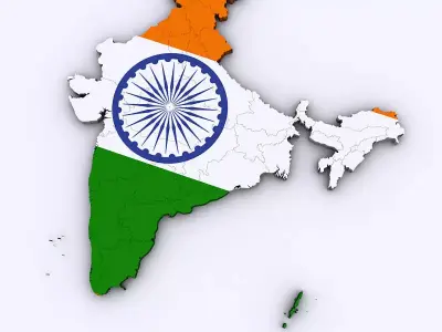 Map of India 3D model