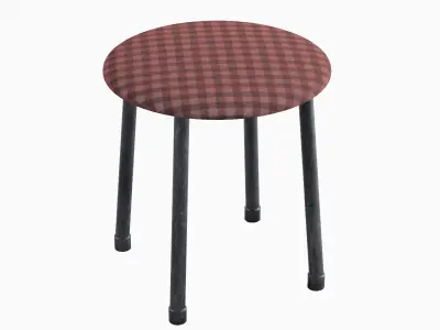 Steel Stool E 04 3D model