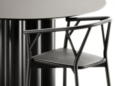 Valerie with Armrest and Saba Italia Teatro Magico Table 3D model