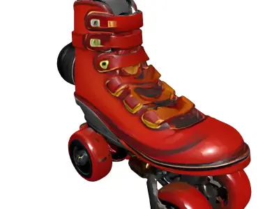 Steampunk Jet Powered Roller Skate Low-poly 3D model