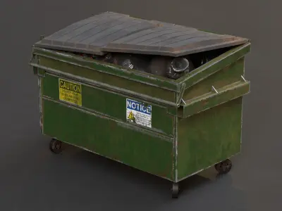 Trash Can Free low-poly 3D model