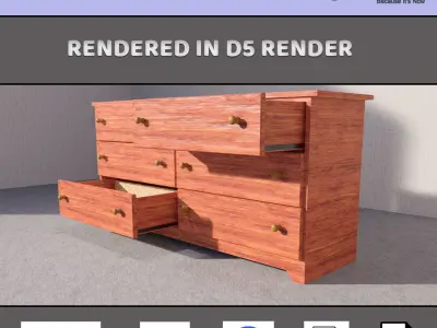 Chest of Draws 3D model