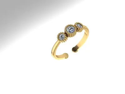 Ring - Gold - Silver 3D print model