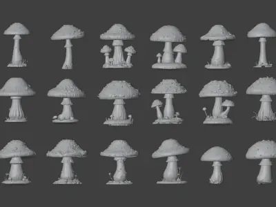 Giant Mushroom Megapack 3D print model