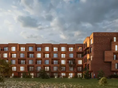 RESIDENTIAL BRICK HOUSE  3D model