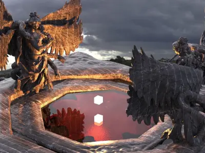 Dark baptism Floor design  3D model