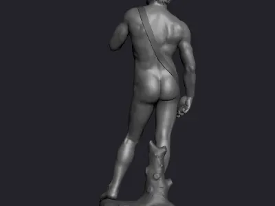 David Statue by Michelangelo Zbrush 3D Model 3D model