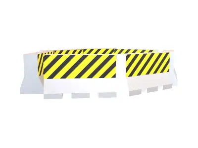 Road Barriers v4 004 Low-poly 3D model