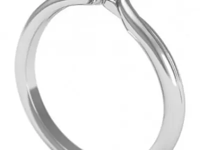 Solitaire Ring for woman 3D print model