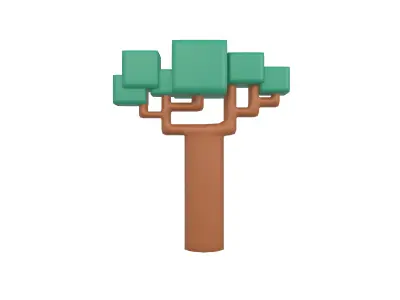 Cartoon Tree v11 003 Low-poly 3D model