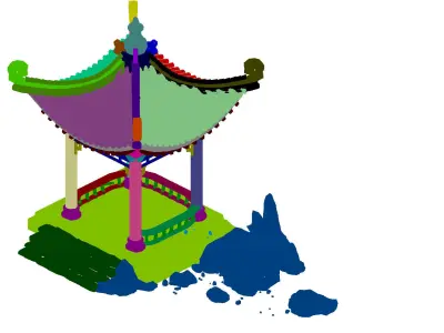 Game Building - Xinshoucun - Pavilion 17 3D model