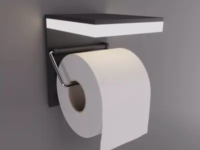 L-HOP 1 2 toilet paper holder with light 3D model