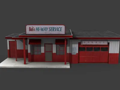 Bobs Hi-way Service Low-poly 3D model