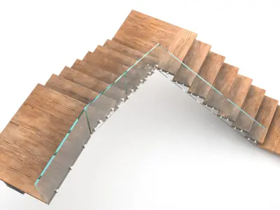 3 staircase models 3D model