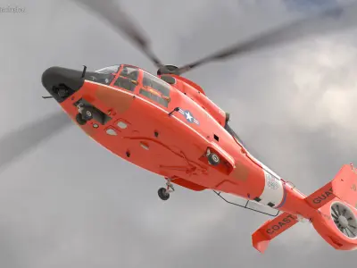  Eurocopter MH 65 Dolphin Coast Guard with Pilot 