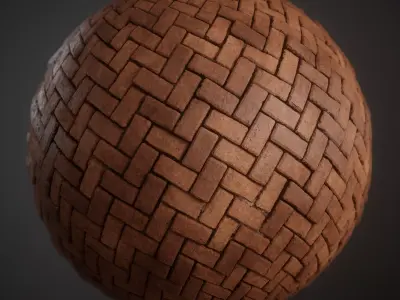 Herringbone Pavement Material Texture