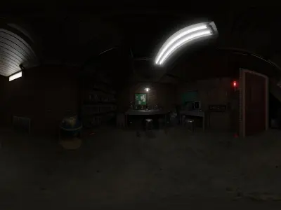 Basement laboratory Low-poly 3D model