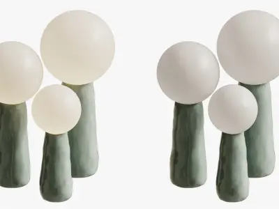 table lamp kokeshi 3D model