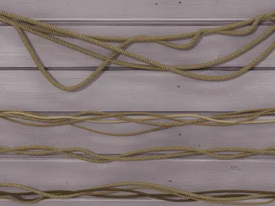 Rope Set 01 Low-poly 3D model