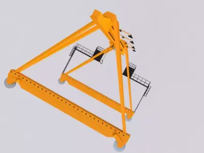 3D model Gantry Crane Collection 3D model