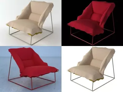 Volant Armchair Demi 295 3D model