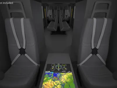  Tiltrotor Transport Aircraft Rigged for Cinema 4D 