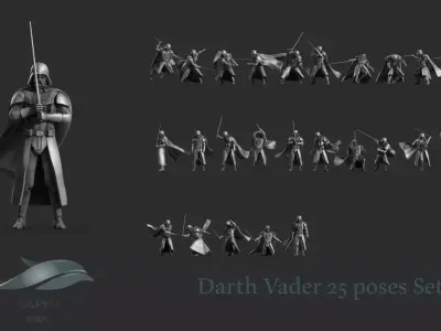 Darth Vader Figure Set 01 3D print model