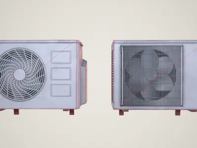 Air Conditioner Low-poly 3D model