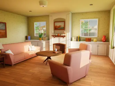 Cartoon House Vol1 - UE4 file only Low-poly 3D model