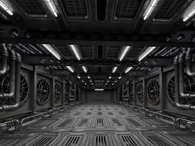 Industrial Showroom Low-poly 3D model