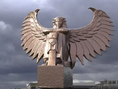 Egyptian Sun Statue 2 3D model