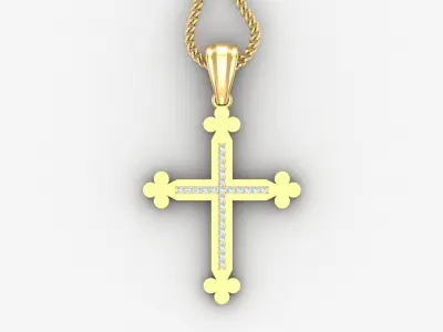 Cross Light Gold 4CP016 3DM STL 3D print model