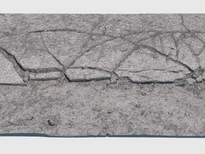 Asphalt Break-3D Scan 3D model