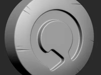 Stylized Game buttons IMM Brushes 8 in one vol 2 3D model