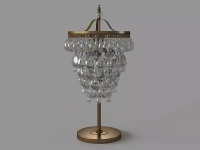 Anabella Table Lamp Antique Gold Finish 3D model