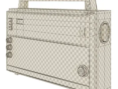 Ocean 209 Radio Receiver Low-poly 3D model