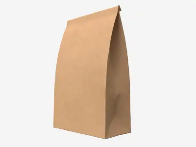 Paper bag packaging 03 3D model