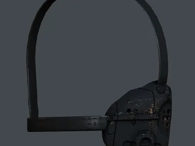 Gas mask helmet 3d model scifi Low-poly  Low-poly 3D model