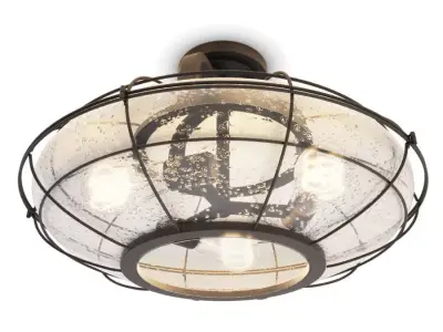 Industrial  Ceiling Lamp Connell 3D model