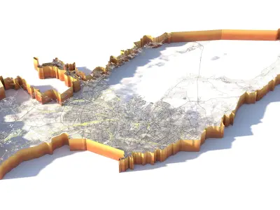 Saint Petersburg City in Russia 3D model